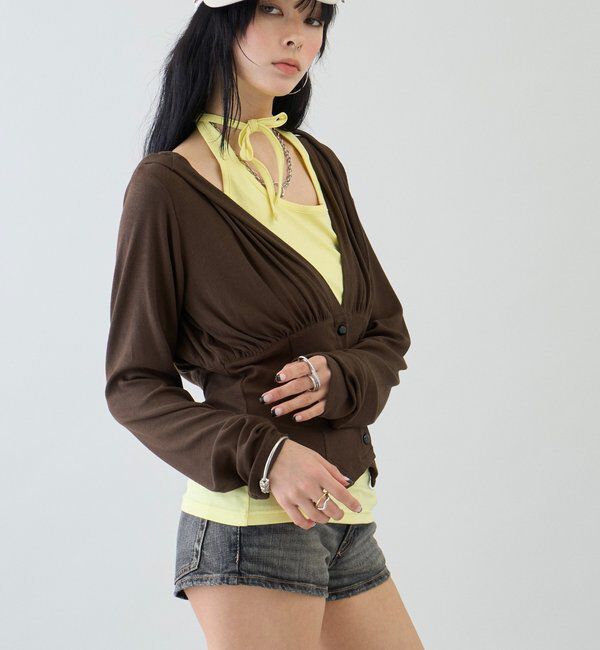  「【26AW LOOK掲載品番】コルセットフーディ」|Tシャツ・カットソー|