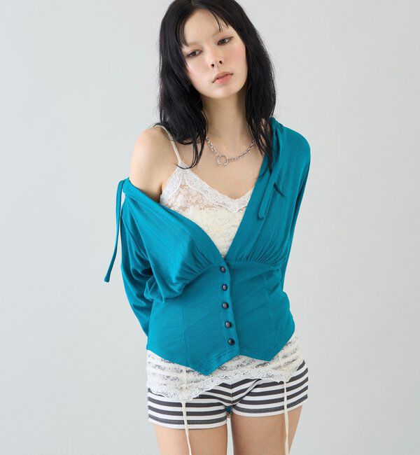  「【26AW LOOK掲載品番】コルセットフーディ」|Tシャツ・カットソー|