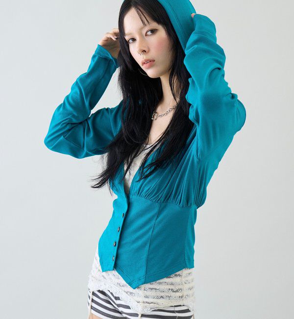  「【26AW LOOK掲載品番】コルセットフーディ」|Tシャツ・カットソー|