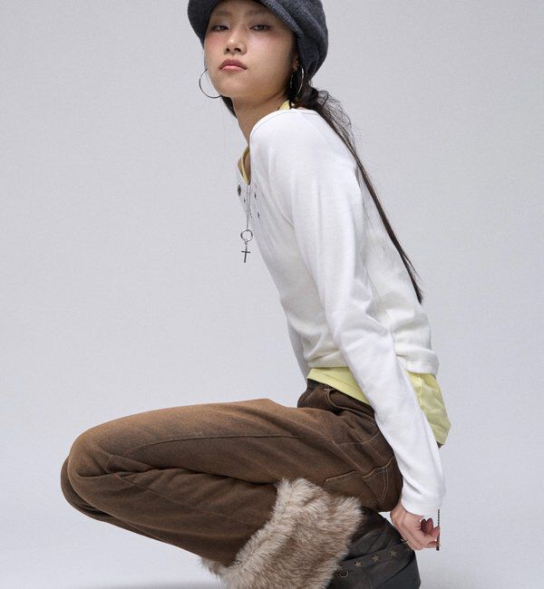  「【26AW LOOK掲載品番】2wayラギッドファーデニム」|デニム|