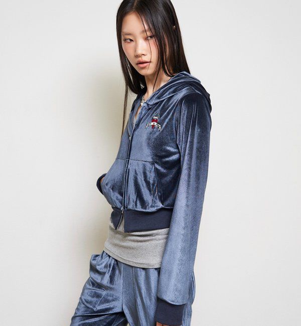  「【26AW LOOK掲載品番】ベロアインクドチビパーカー」|パーカー|
