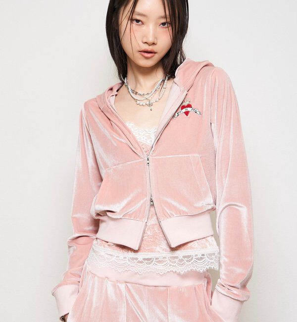  「【26AW LOOK掲載品番】ベロアインクドチビパーカー」|パーカー|