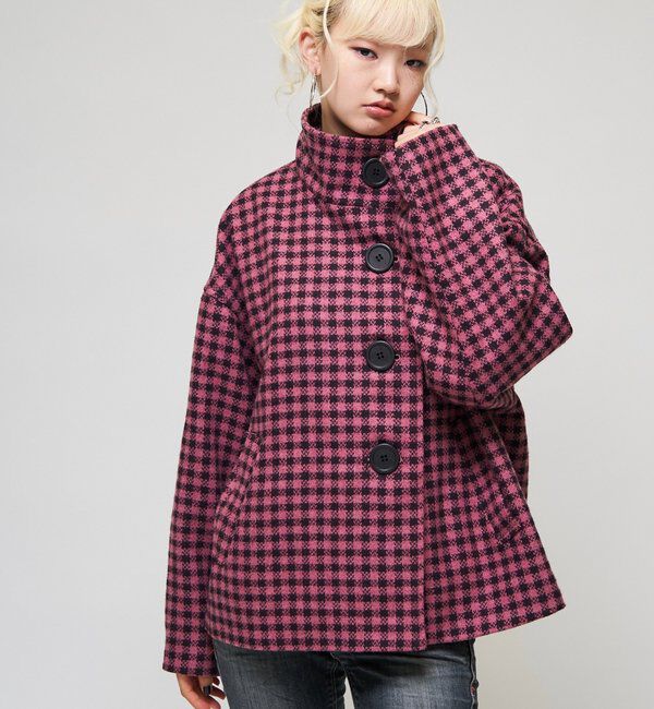  「【26AW LOOK掲載品番】【WEB限定カラー】ビッグボタンアシメハーフコート」|その他|