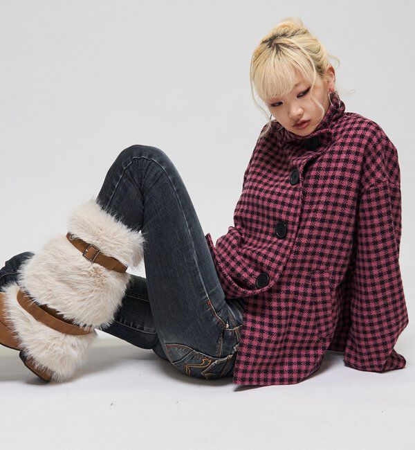  「【26AW LOOK掲載品番】【WEB限定カラー】ビッグボタンアシメハーフコート」|その他|