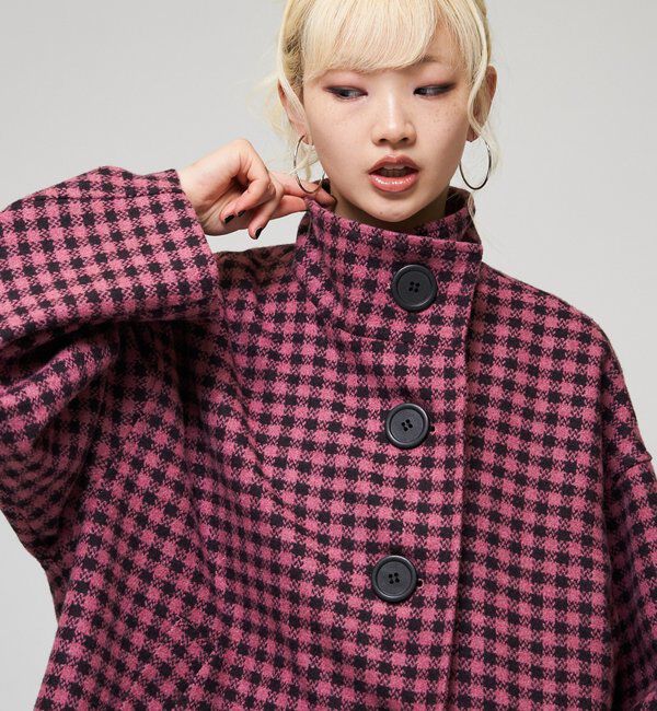 「【26AW LOOK掲載品番】【WEB限定カラー】ビッグボタンアシメハーフコート」|その他|