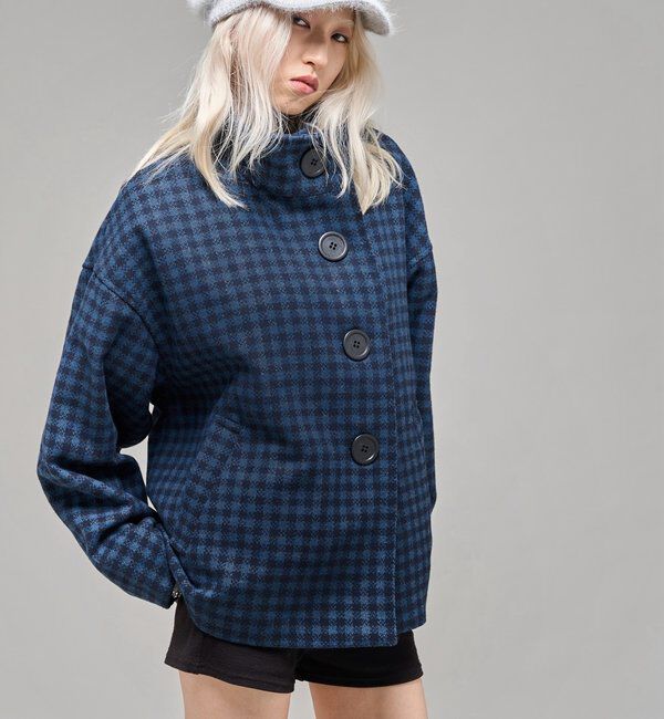  「【26AW LOOK掲載品番】【WEB限定カラー】ビッグボタンアシメハーフコート」|その他|