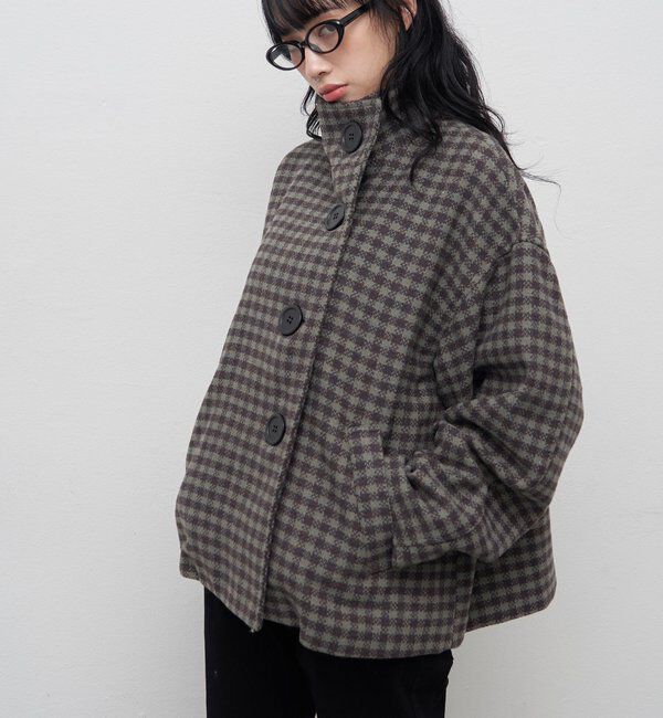  「【26AW LOOK掲載品番】【WEB限定カラー】ビッグボタンアシメハーフコート」|その他|