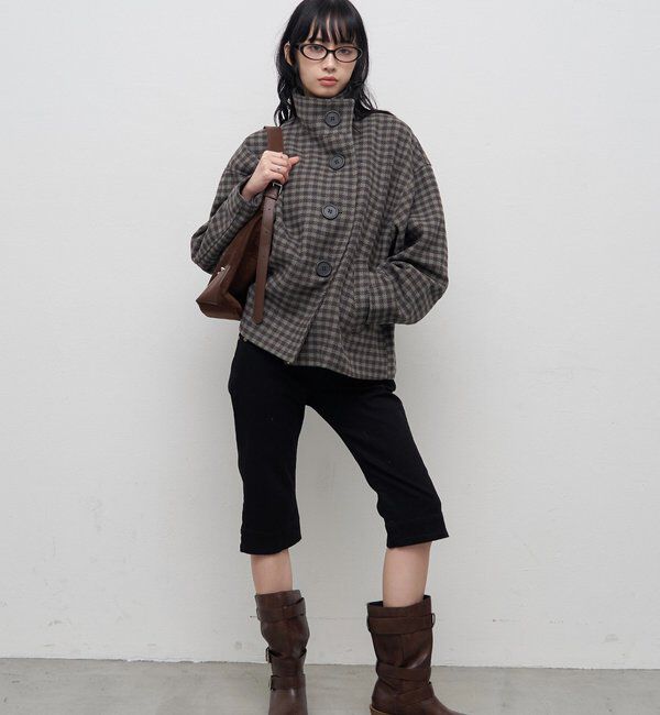  「【26AW LOOK掲載品番】【WEB限定カラー】ビッグボタンアシメハーフコート」|その他|