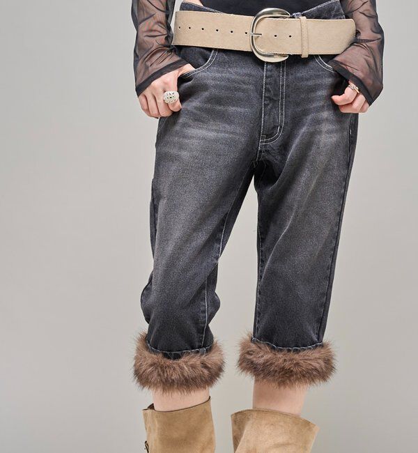  「【26AW LOOK掲載品番】2wayラギッドファーカプリ」|デニム|
