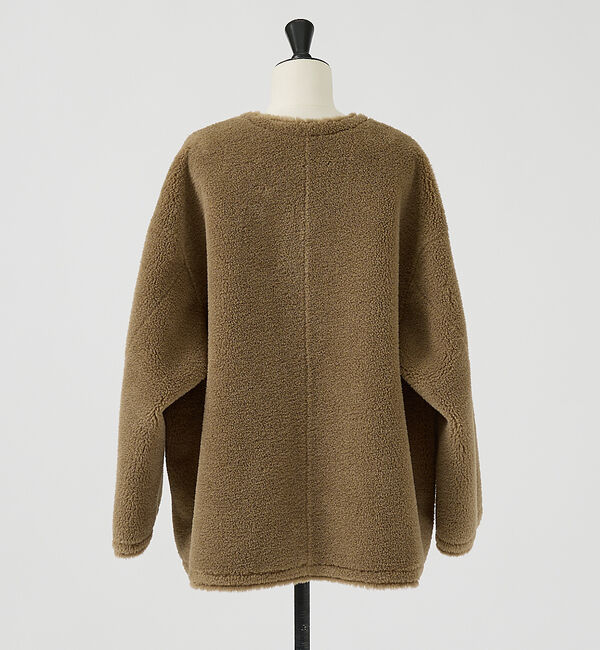 Rouge vif「【2サイズ展開】2WAYスウェードリバーシブルボアコート / ノーカラーコート」|ノーカラーコート|