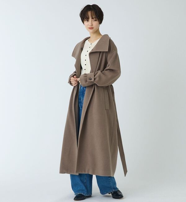 abahouse mavie「スタンドカラーロングコート【予約】」|その他|