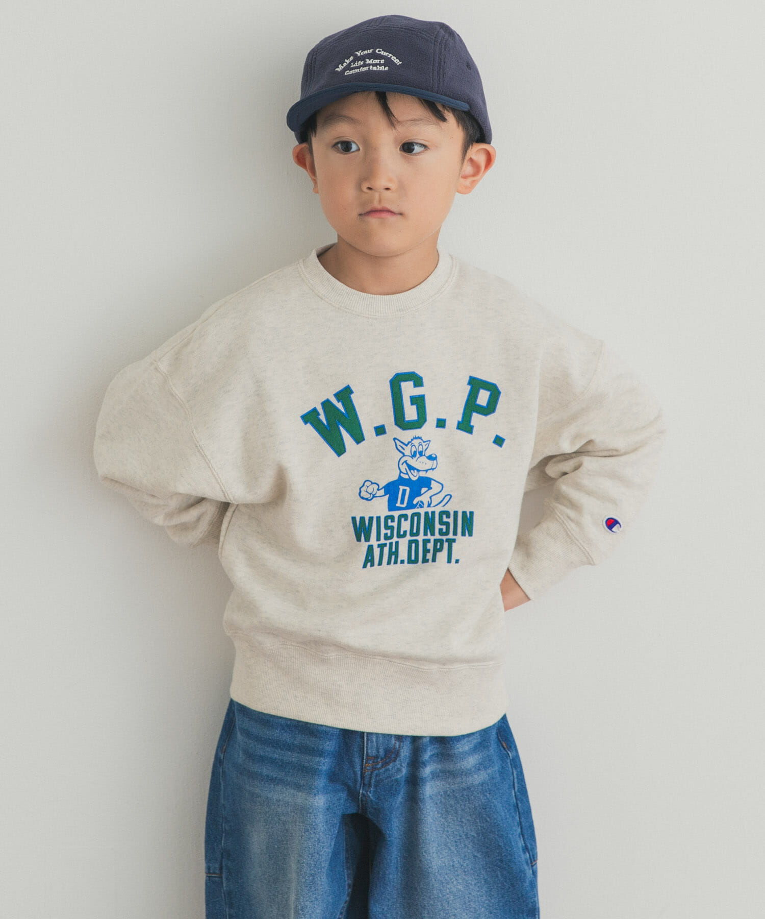 URBAN RESEARCH DOORS「『別注』Champion&times;DOORS　アニマルプリント SWEATSHIRTS(KIDS)」|その他|