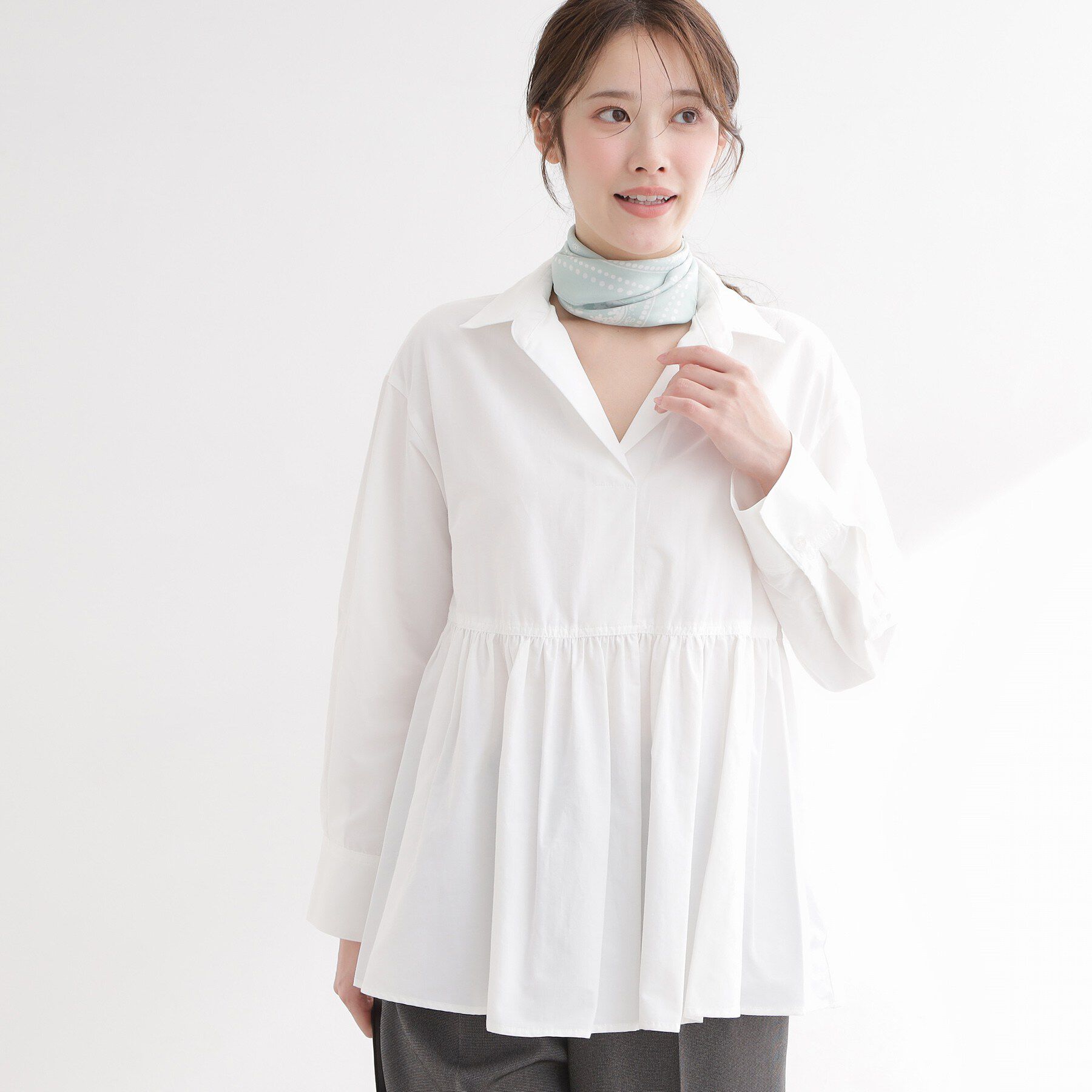 Reflect「【レイヤードにおすすめ◎】ペプラムデザインシャツ」|シャツ・ブラウス|