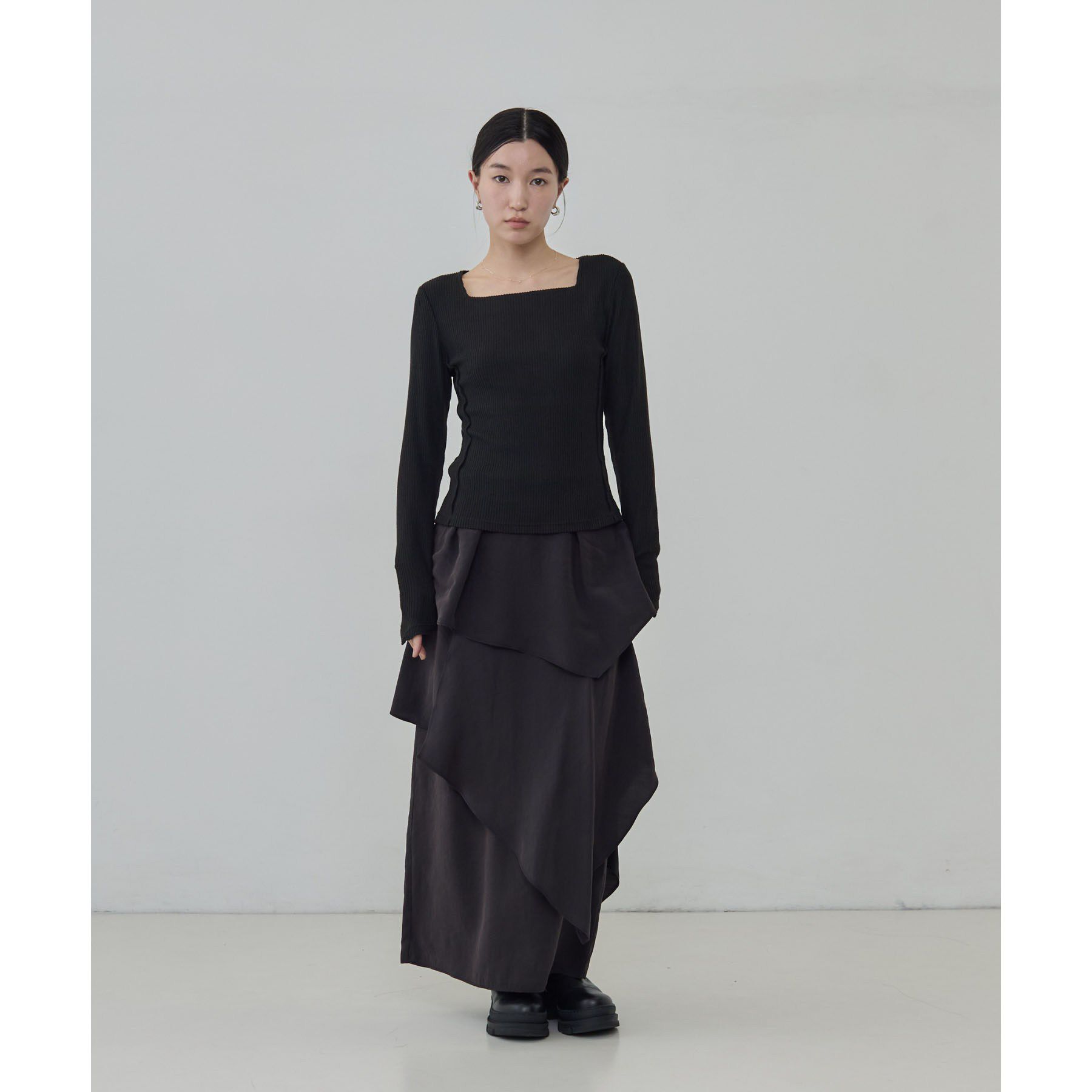 GALLEST「スクエアネックリブカットソー」|Tシャツ・カットソー|