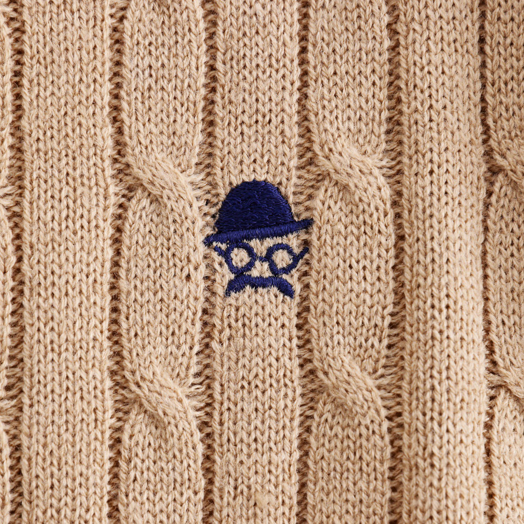 TAKEO KIKUCHI「【LIMITED】ワンポイント刺繍ケーブルニット」|ニット・セーター|