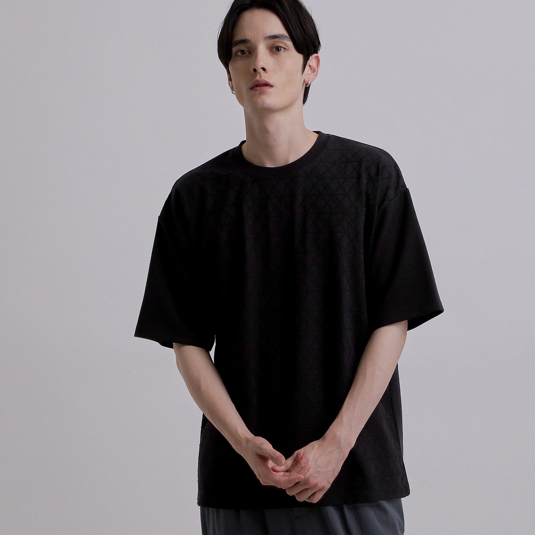 tk.TAKEO KIKUCHI「バイヤスジャカードTシャツ」|Tシャツ・カットソー|