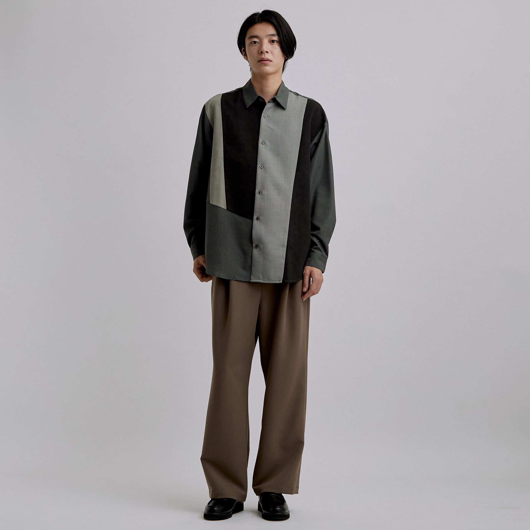 tk.TAKEO KIKUCHI「アシンメトリー切替長袖シャツ」|シャツ・ブラウス|