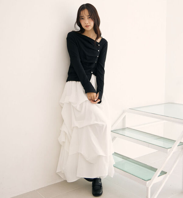 archives「【ＯＮかわ】２ｗａｙアシメボタンカットＴＯＰＳ」|Tシャツ・カットソー|