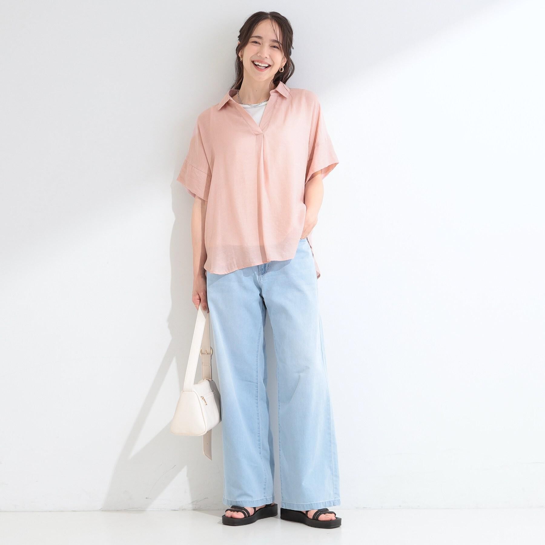 SHOO･LA･RUE「【洗濯機可】軽い着ごこちライトオンスデニムワイドパンツ」|その他|