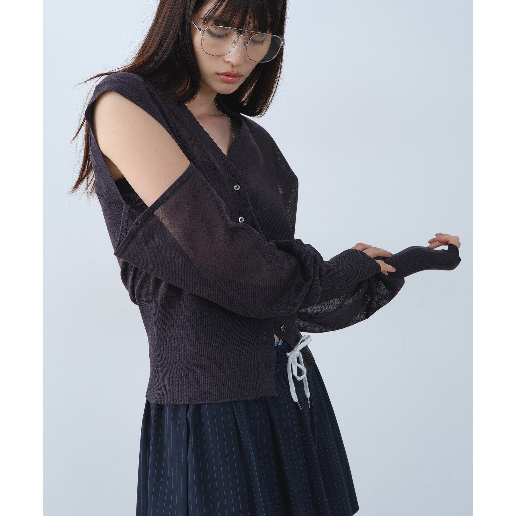CODE A「multiway knit cardigan」|カーディガン|