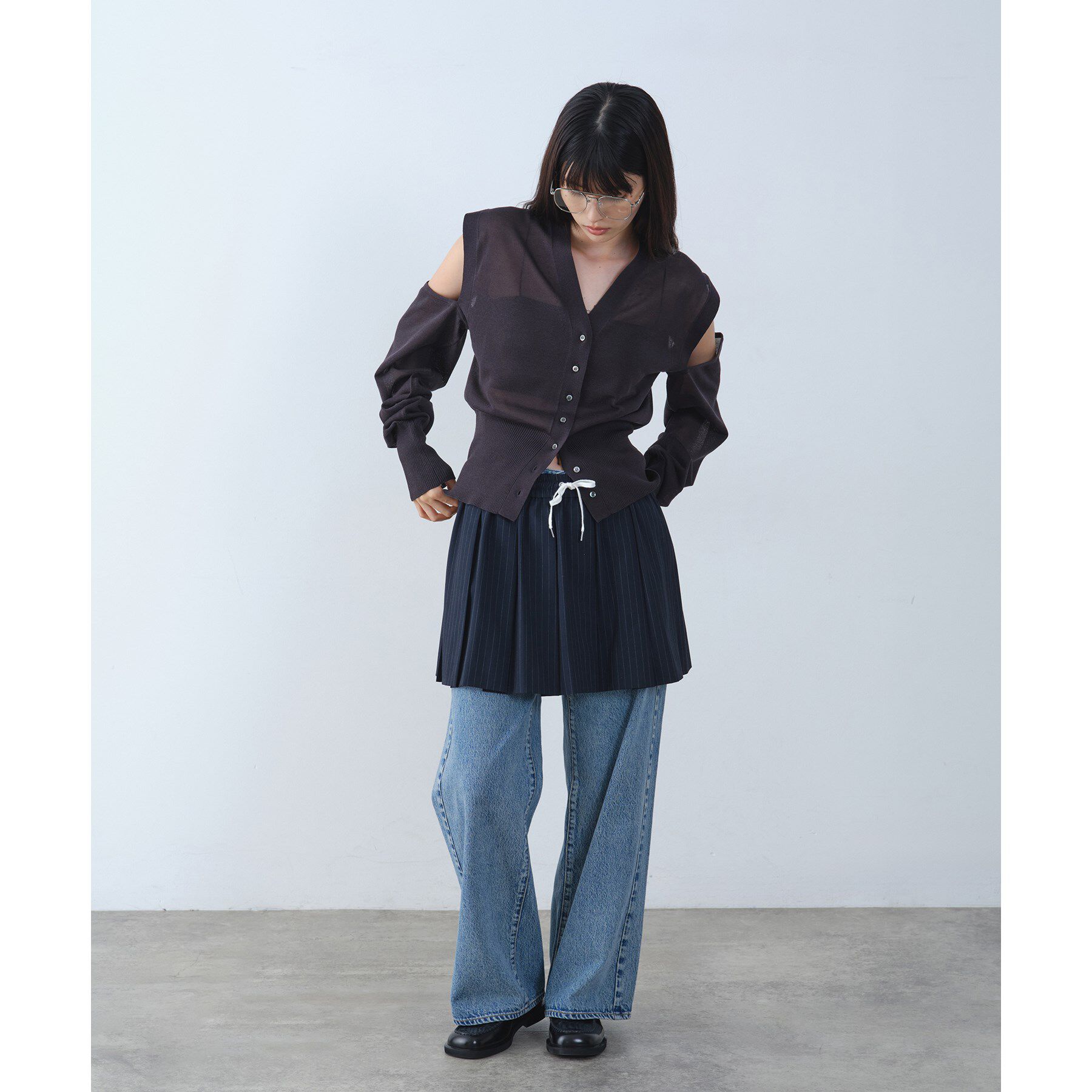 CODE A「multiway knit cardigan」|カーディガン|