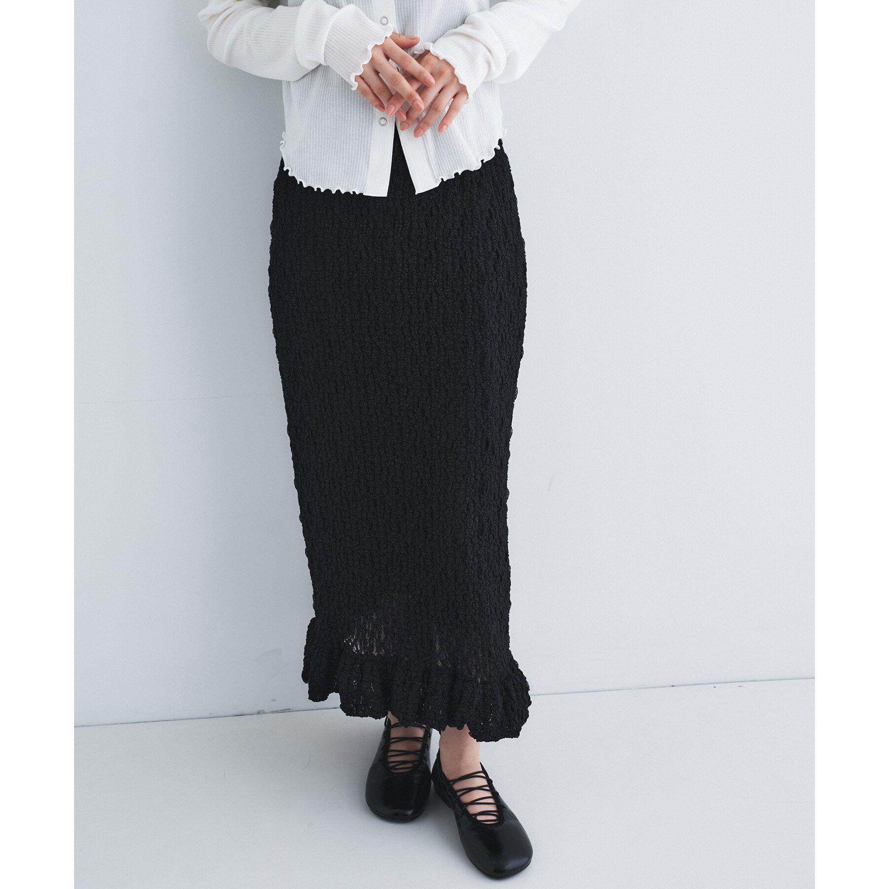 CODE A「sensual lace tight skirt」|スカート|ブラック(019)