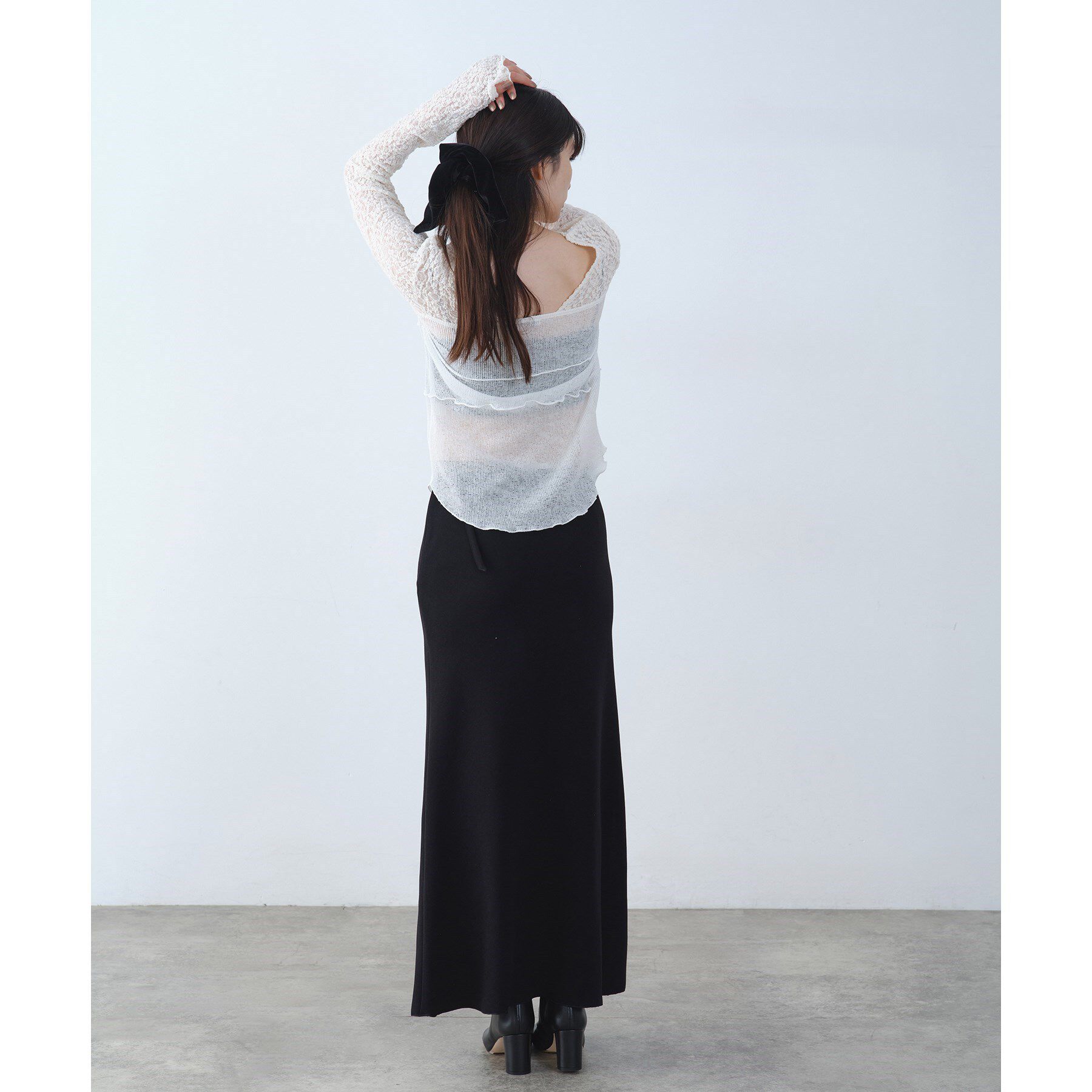 CODE A「【ReRe】easy－fit long skirt」|スカート|