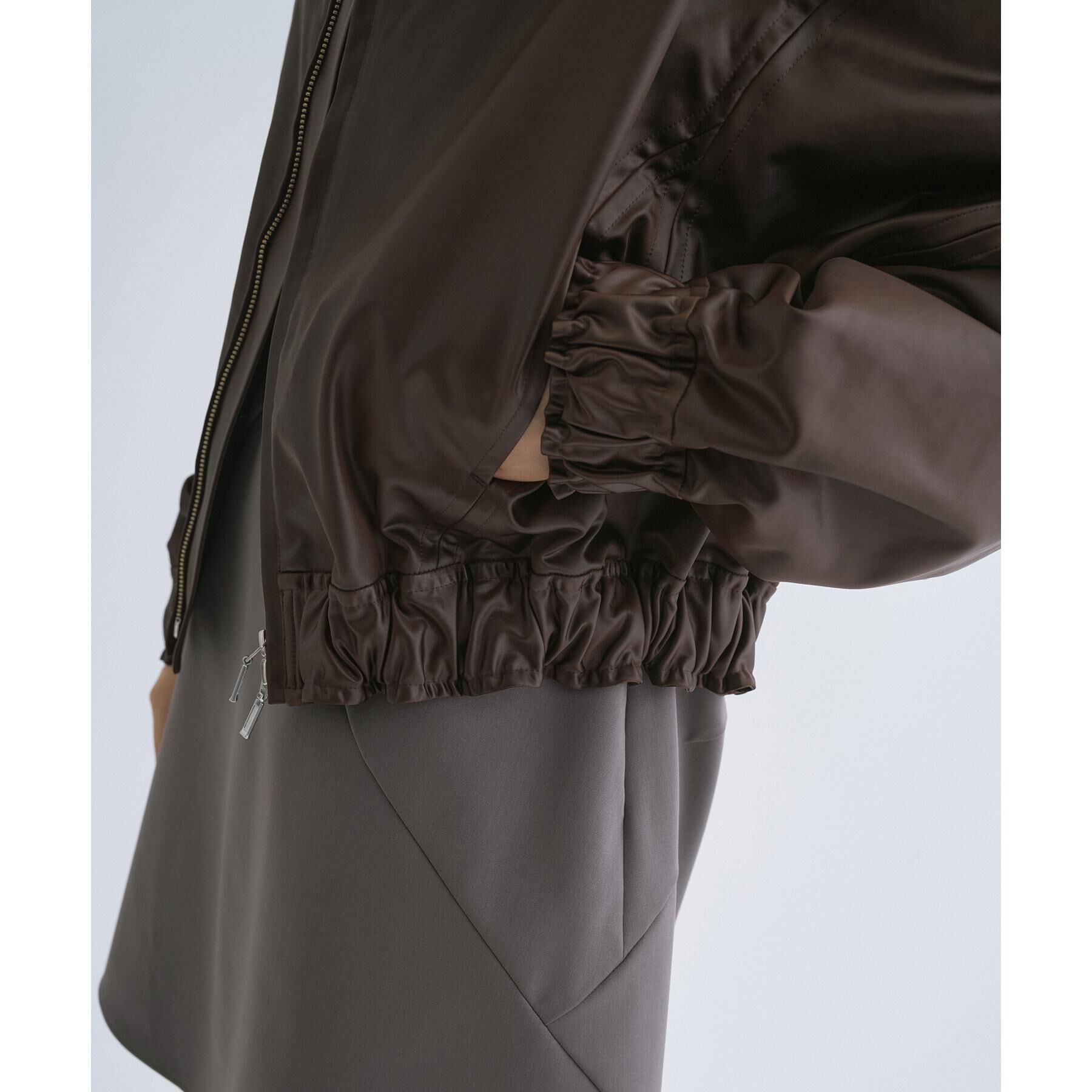 CODE A「【Re】satin bomber jacket」|ブルゾン・スタジャン|