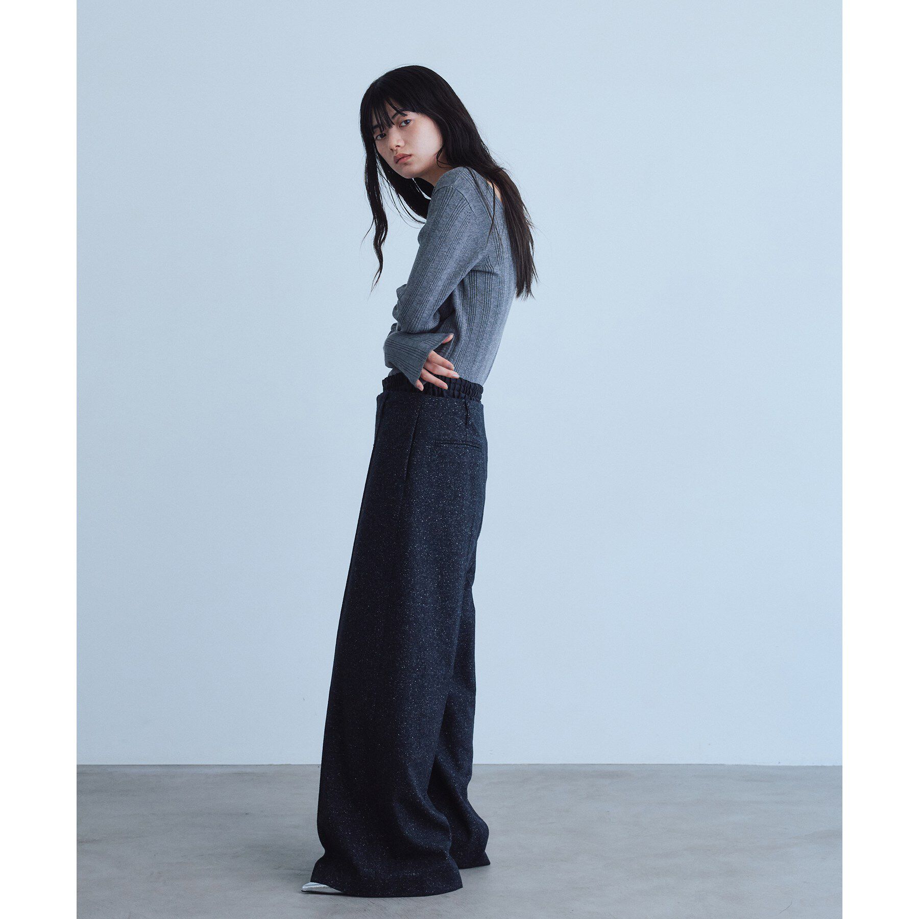 CODE A「nep tweed zip wide pants」|その他|