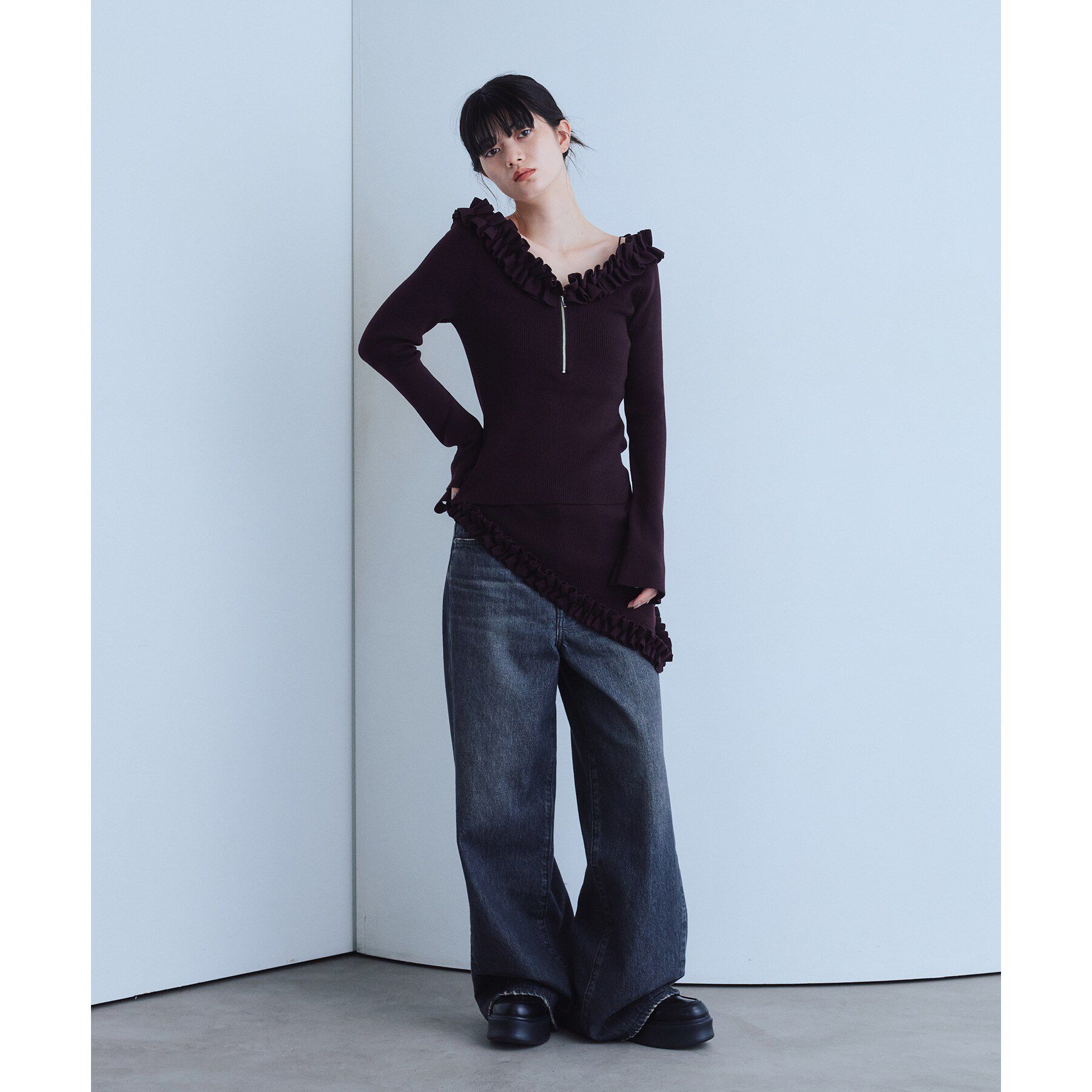 CODE A「frill frame knit」|ニット・セーター|