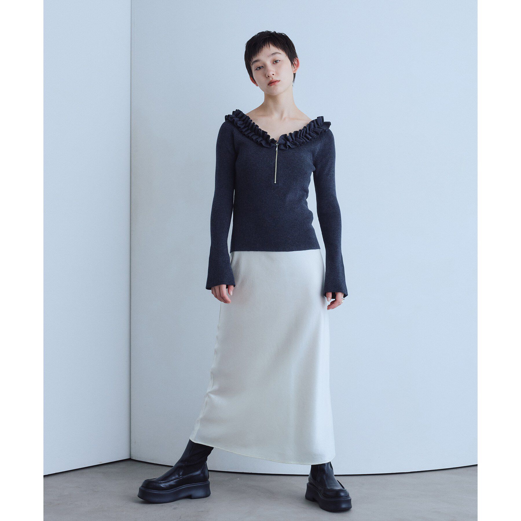 CODE A「frill frame knit」|ニット・セーター|