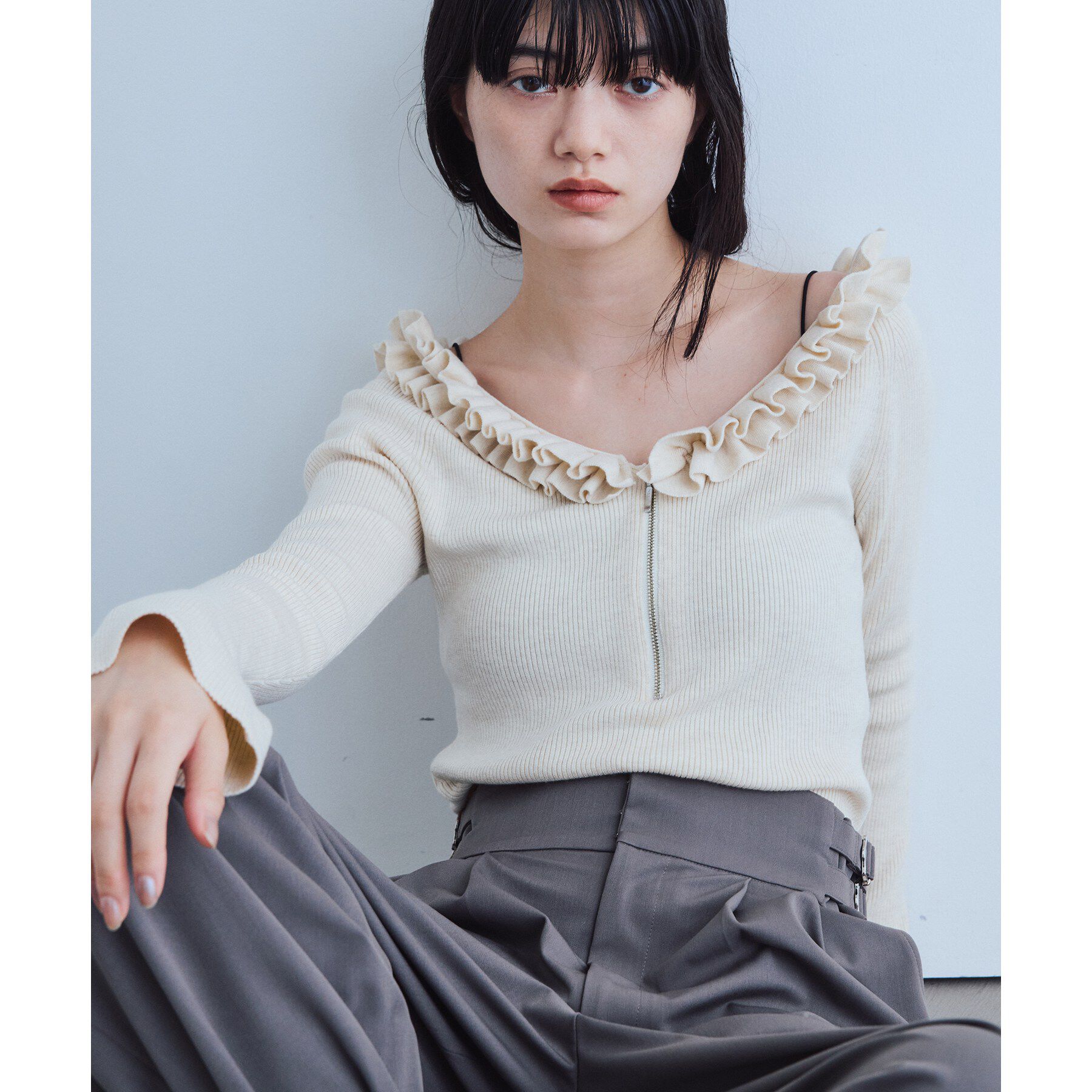 CODE A「frill frame knit」|ニット・セーター|