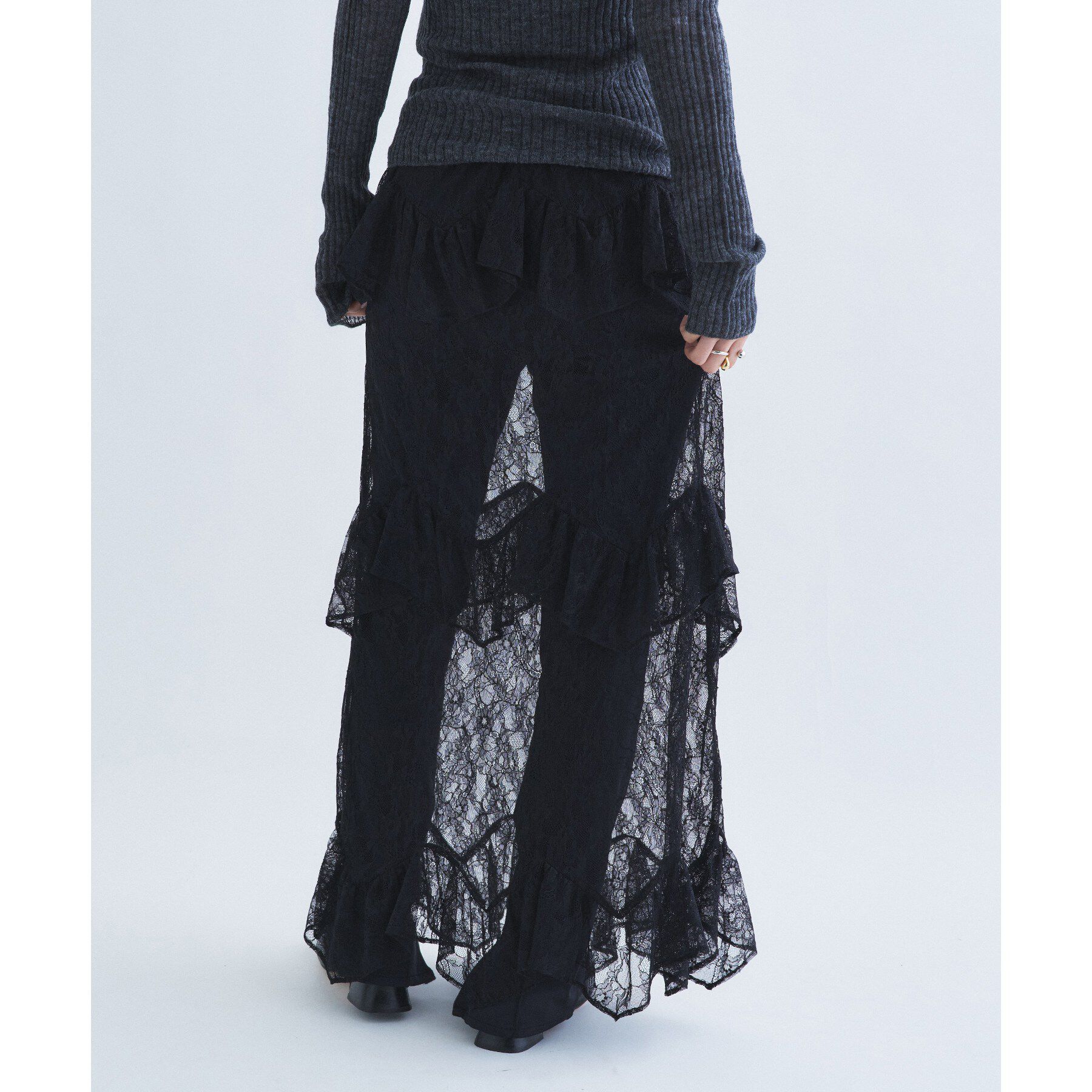 CODE A「layered veil lace skirt」|スカート|
