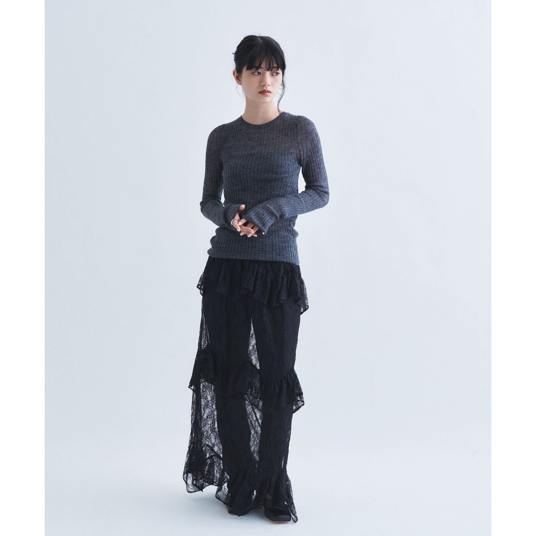 CODE A「layered veil lace skirt」|スカート|