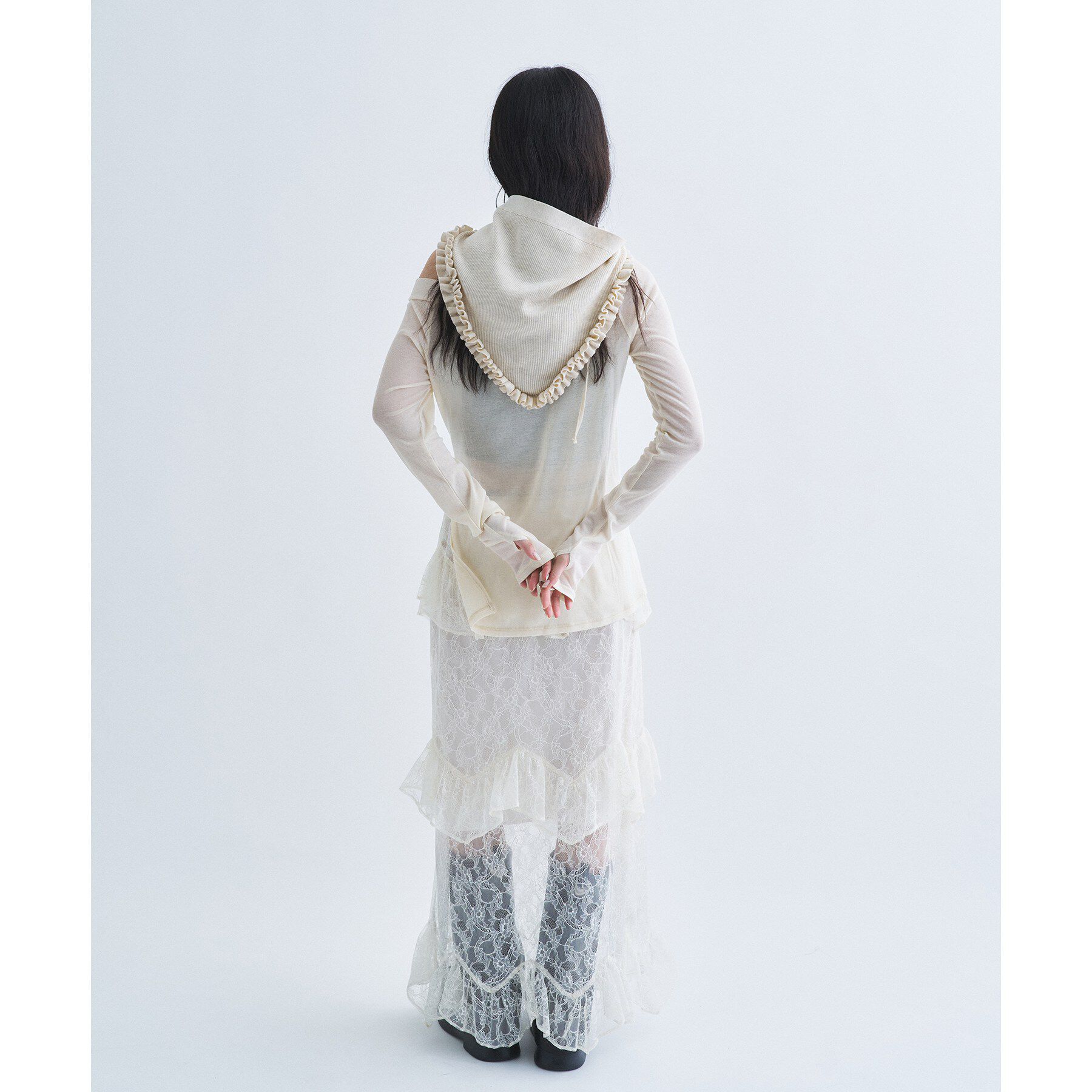 CODE A「layered veil lace skirt」|スカート|