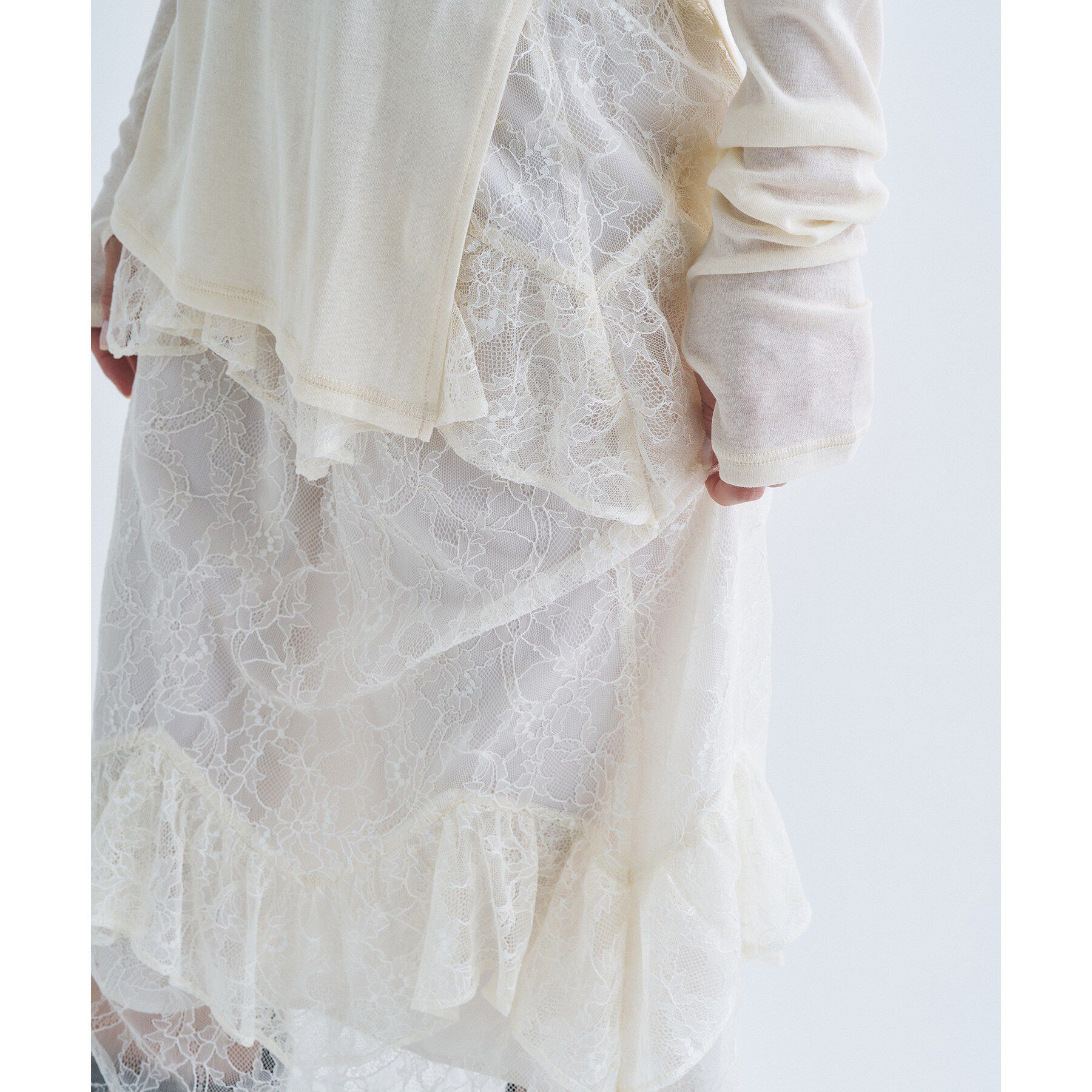 CODE A「layered veil lace skirt」|スカート|
