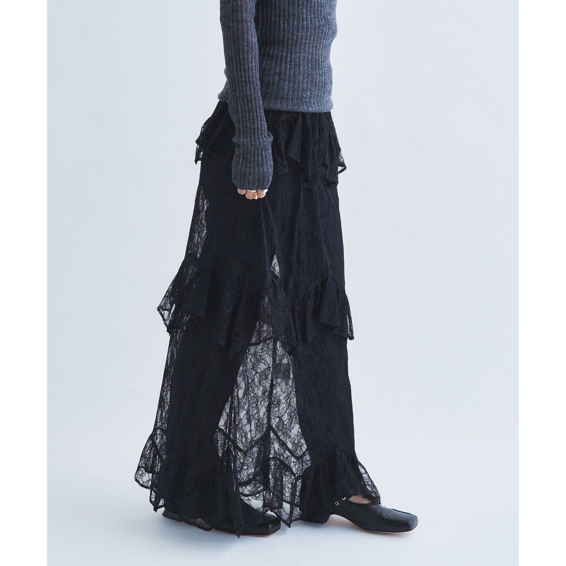 CODE A「layered veil lace skirt」|スカート|