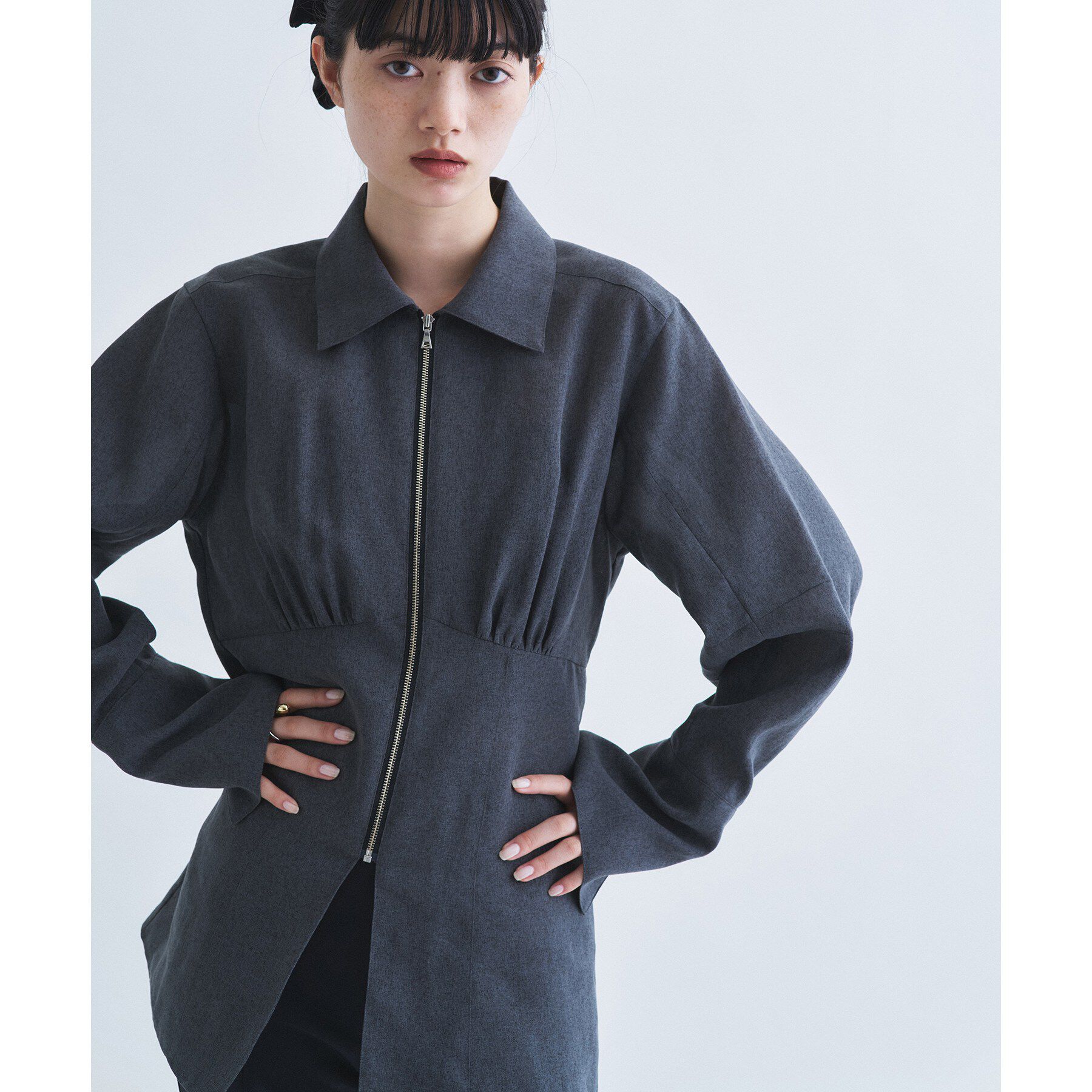 CODE A「sheer form zip shirts」|シャツ・ブラウス|