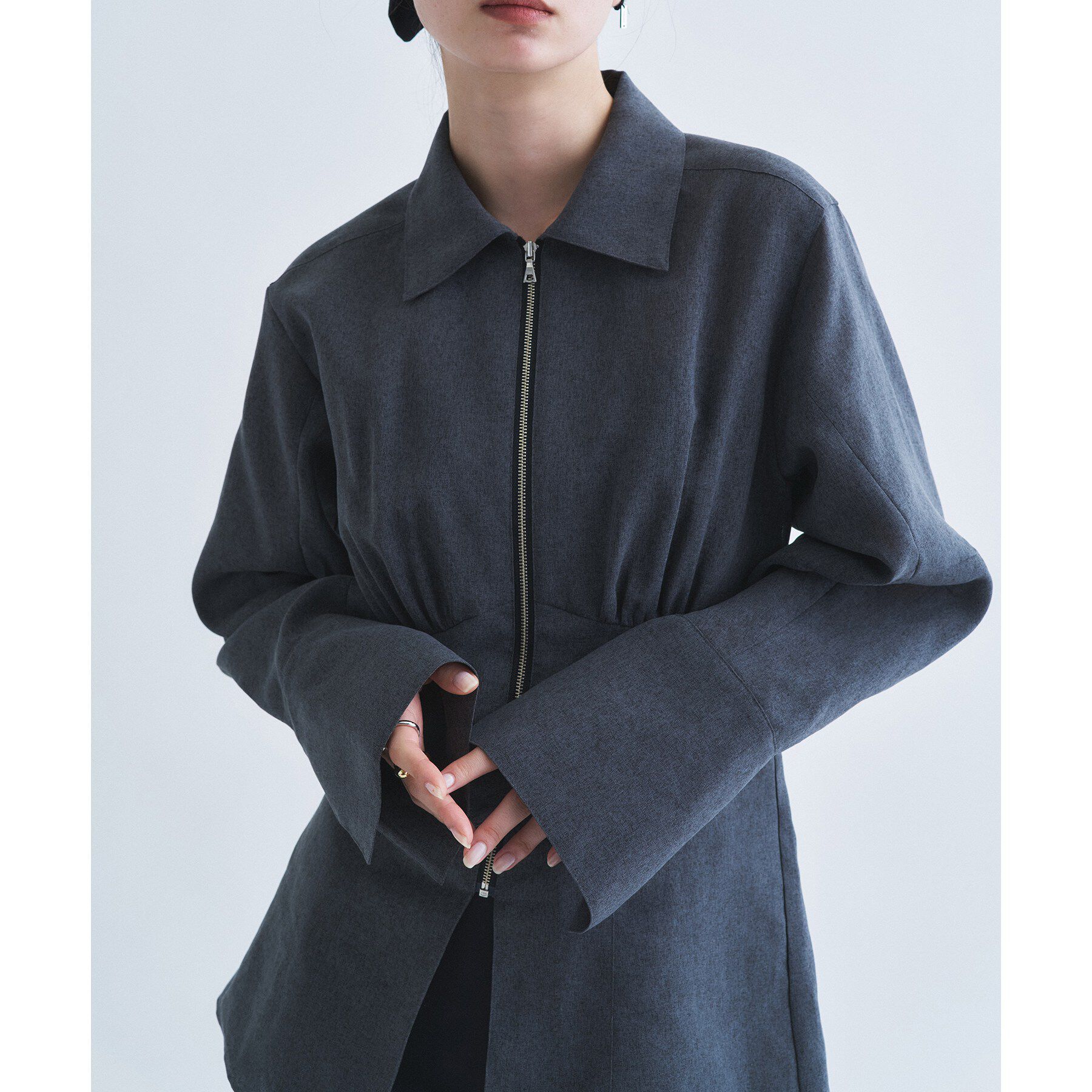 CODE A「sheer form zip shirts」|シャツ・ブラウス|