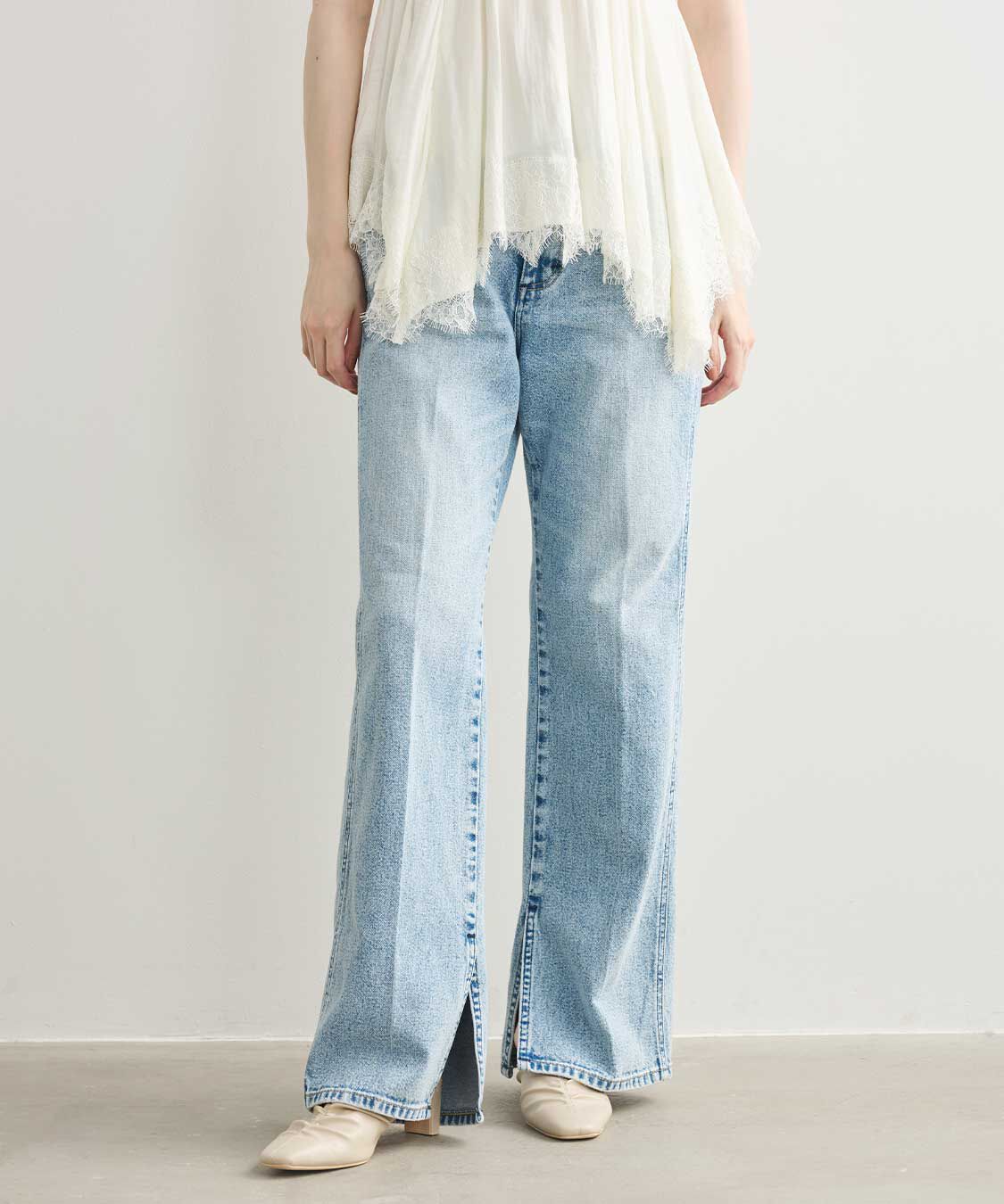 COCO DEAL「《COCO DEAL/Wrangler》スラックスライクデニムパンツ」|デニム|
