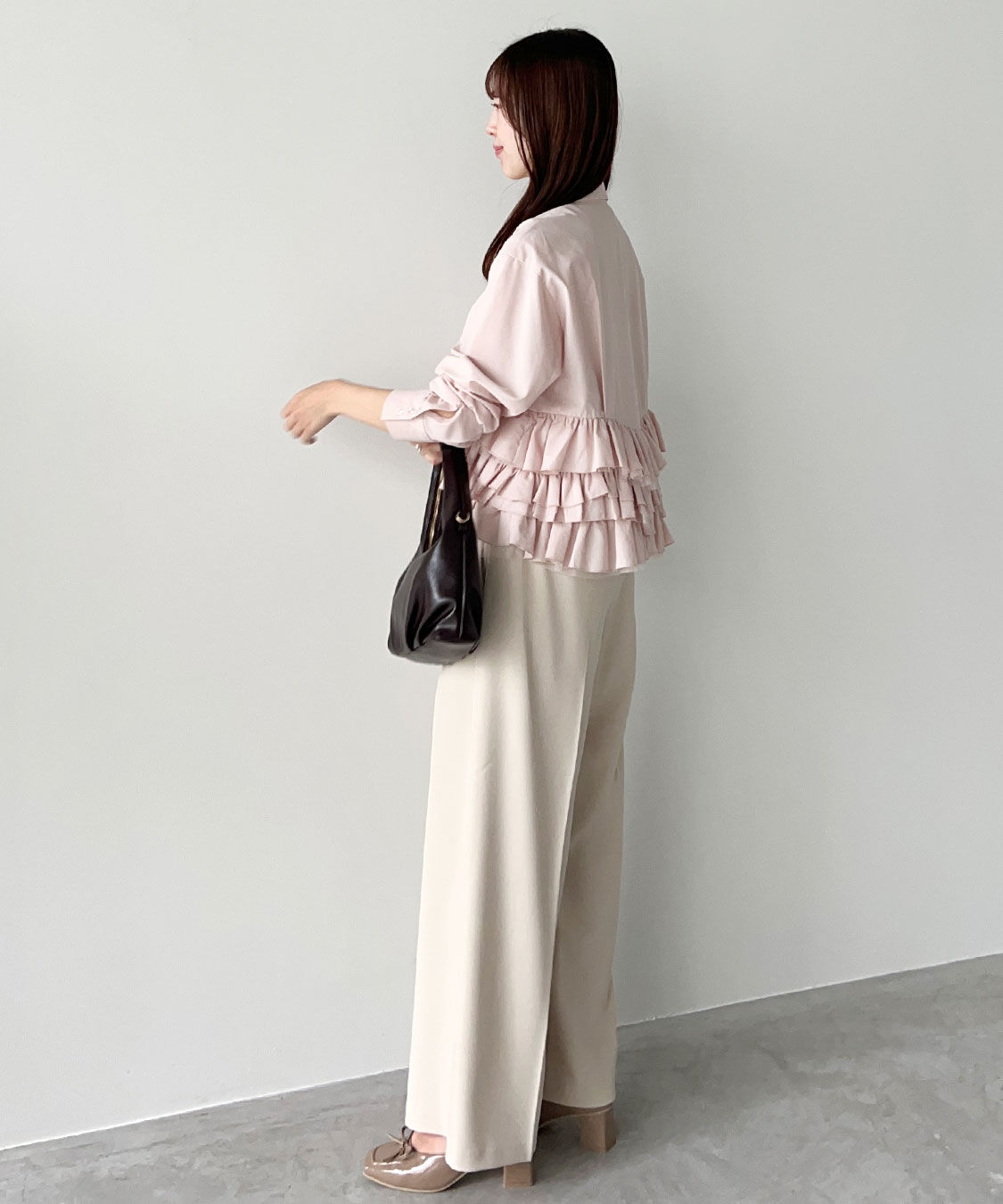 COCO DEAL「クロスタックワイドパンツ」|スラックス|