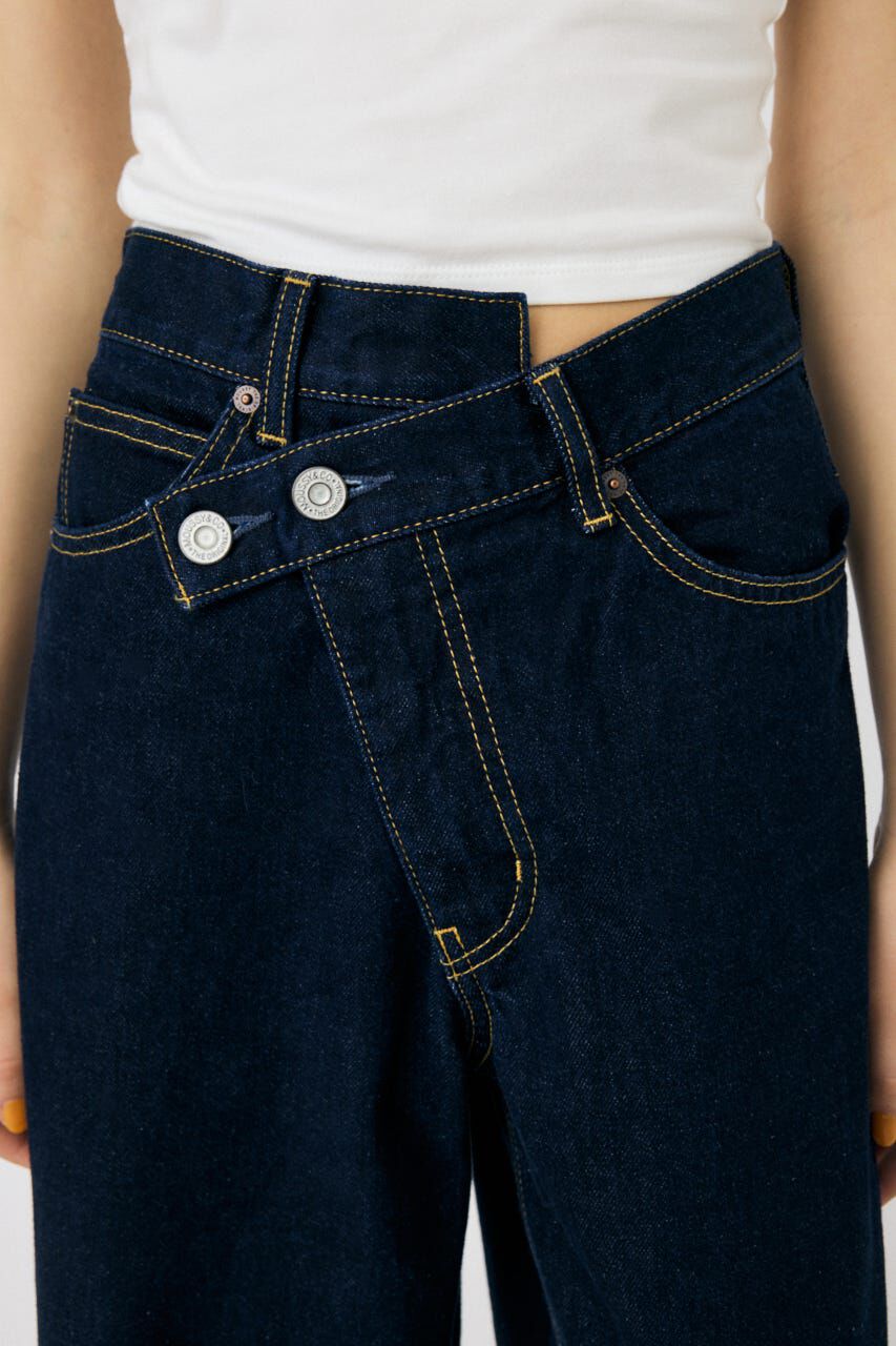 MOUSSY「CROSS WAIST WIDE ストレート」|デニム|