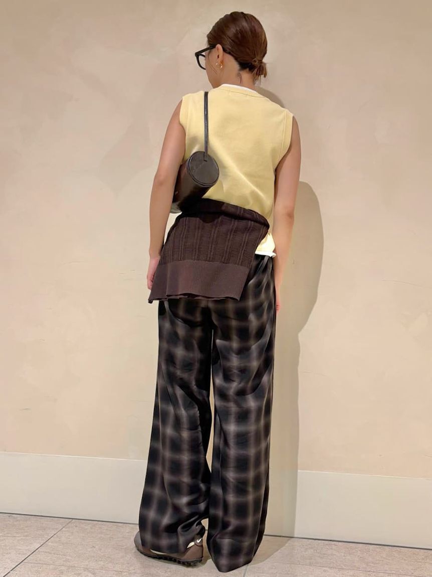 emmi atelier「レイヤードライクノースリーブニットベスト」|ニット・セーター|