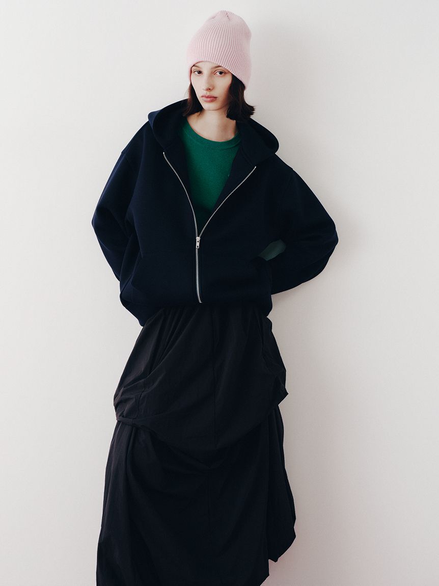 emmi atelier「ジップアップダンボールフーディー」|パーカー|