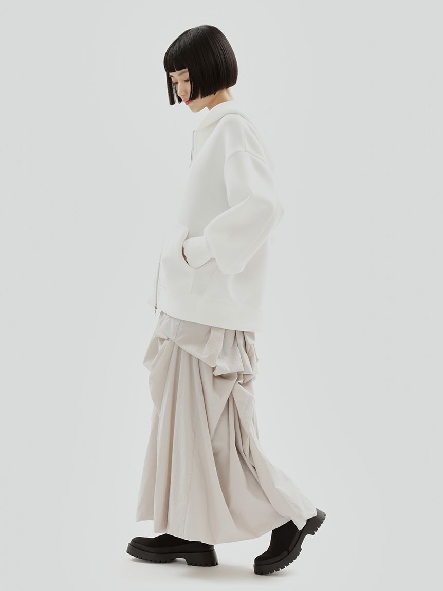emmi atelier「ジップアップダンボールフーディー」|パーカー|