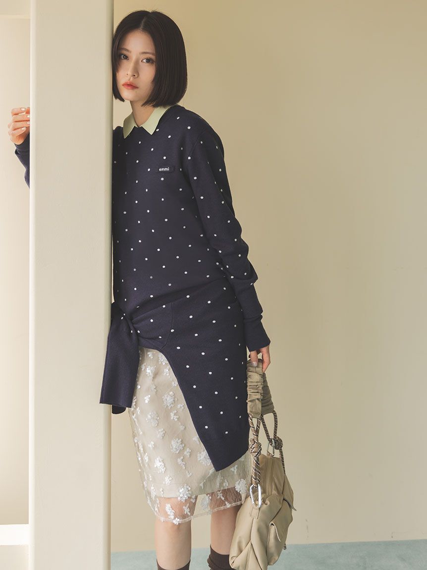 emmi atelier「【ONLINE限定カラーあり】emmiロゴクルーネックプルオーバー」|ニット・セーター|