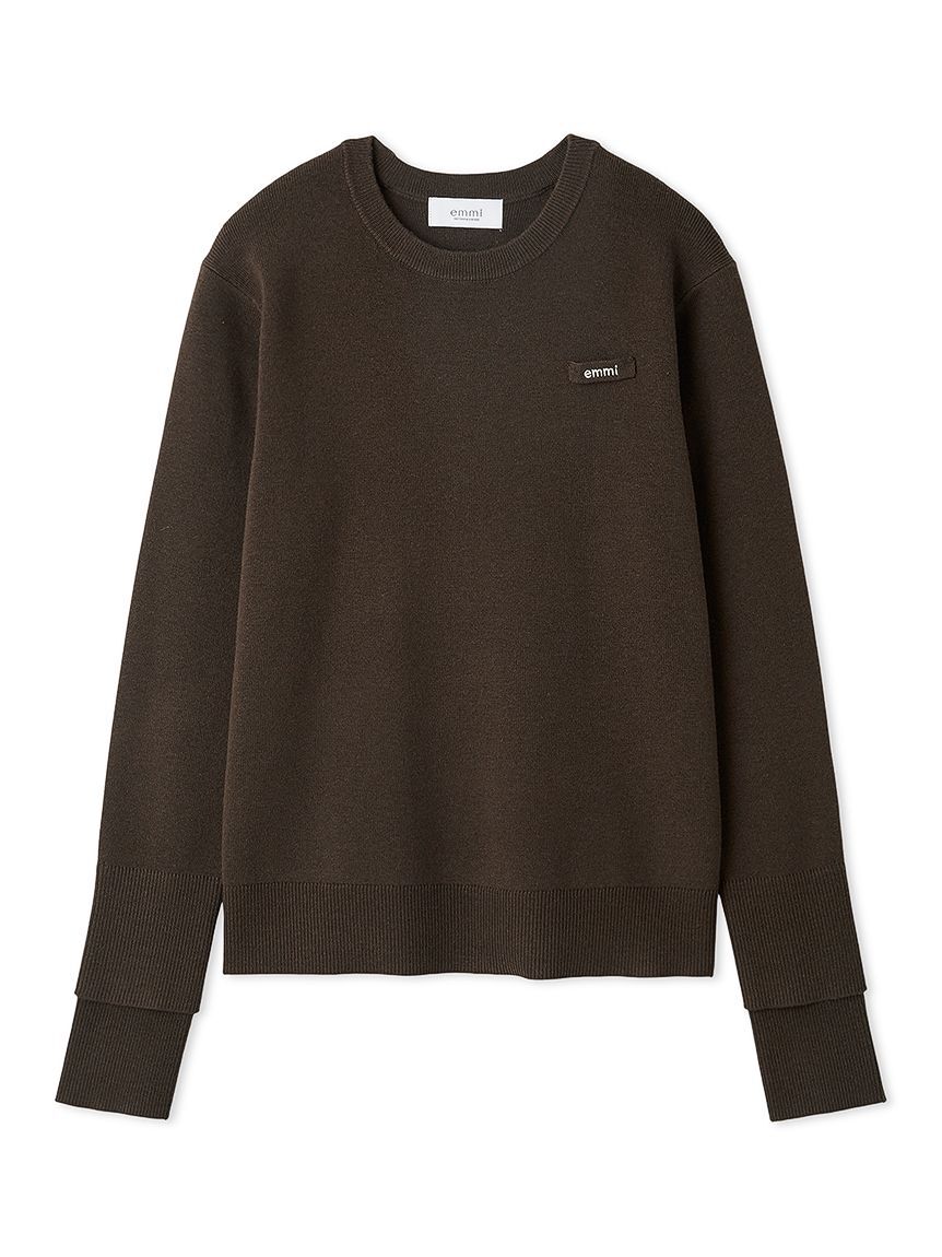 emmi atelier「【ONLINE限定カラーあり】emmiロゴクルーネックプルオーバー」|ニット・セーター|