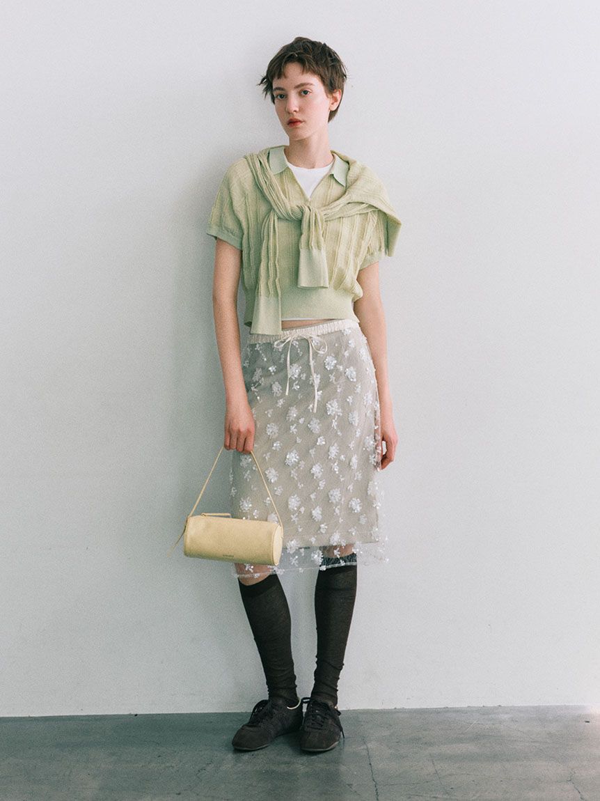 emmi atelier「シアーチェックポロニット」|ニット・セーター|