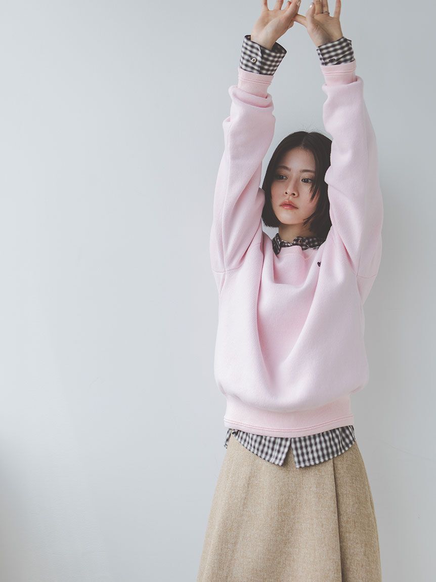 emmi atelier「【ONLINE限定カラーあり】emmiロゴスウェットライクニット」|ニット・セーター|