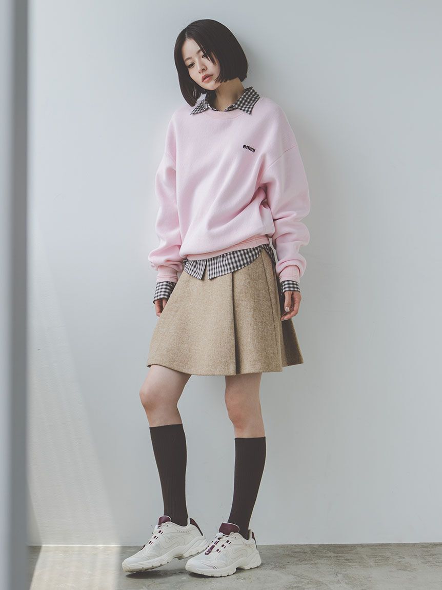 emmi atelier「【ONLINE限定カラーあり】emmiロゴスウェットライクニット」|ニット・セーター|